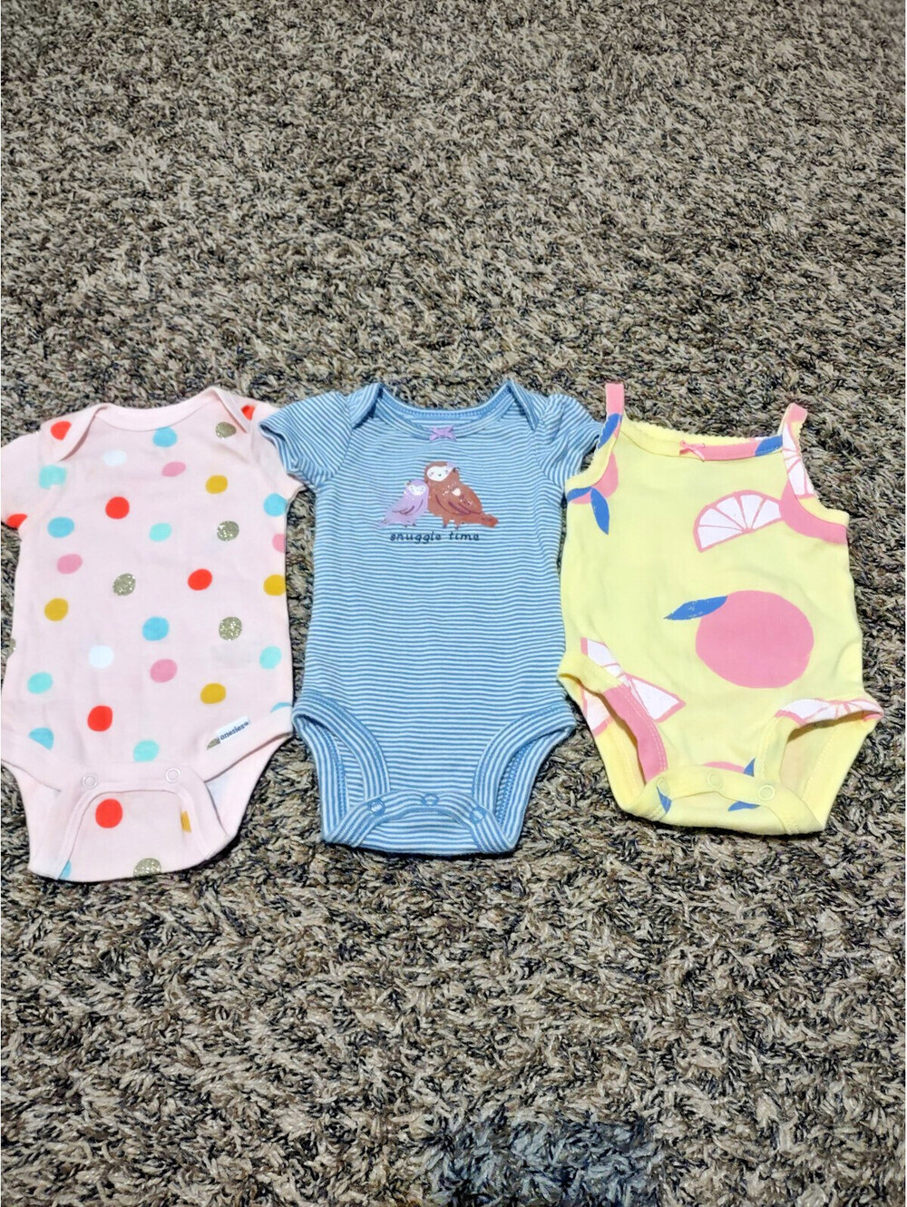 Girls One Piece Carter's Geber Lot Of 3 Size Newborn